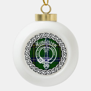 Boule En Céramique Clan écossais Henderson Tartan et Crest