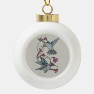 Boule En Céramique Colibris et vigne