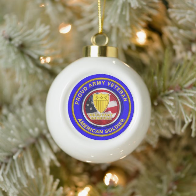 Boule En Céramique Commandant général de l'Armée Noël vétéran (Arbre)