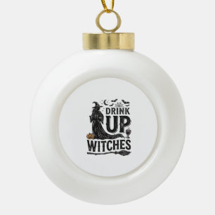 Boule En Céramique Conception de chemise Halloween sorcières buvez vi