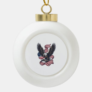 Boule En Céramique Conception de chemise vectorielle aigle patriotiqu