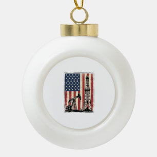 Boule En Céramique Conception de chemise vectorielle du drapeau améri
