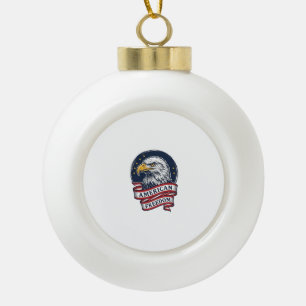 Boule En Céramique Conception de chemise vectorielle ruban patriotiqu
