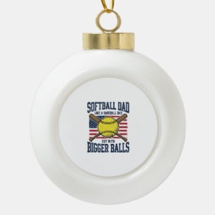 Boule En Céramique Conception de chemise Vintage Softball Dad Bigger
