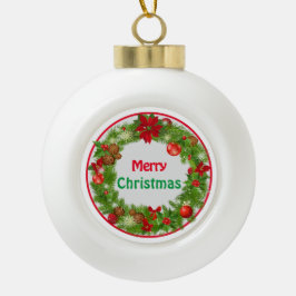 Boule En Céramique Conception de la couronne d'ornement de Noël/Arbre