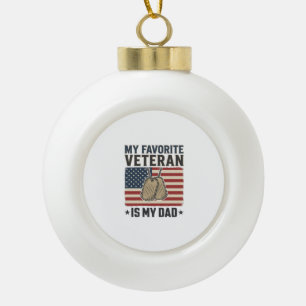 Boule En Céramique Conception de médailles patriotiques pour papa vét