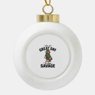 Boule En Céramique Conception de T-Shirt avec Gravure Vintage Savage
