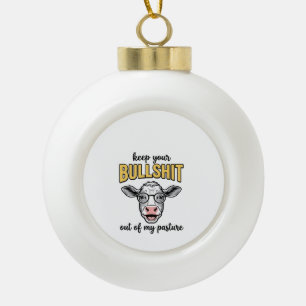 Boule En Céramique Conception de T-shirt vintage de pâturage de vache