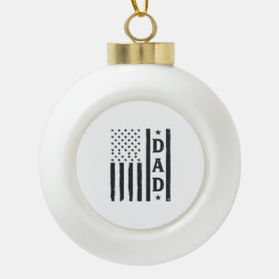 Boule En Céramique Conception de vecteur de drapeau américain de papa