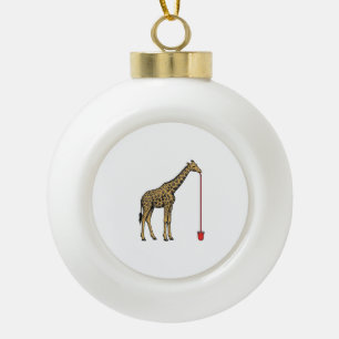Boule En Céramique Conception de vecteur de paille à boire de girafe 