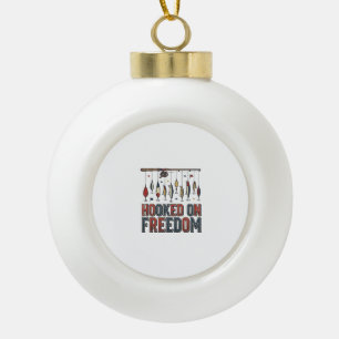 Boule En Céramique Conçu pour la liberté Chemise de pêche patriotique