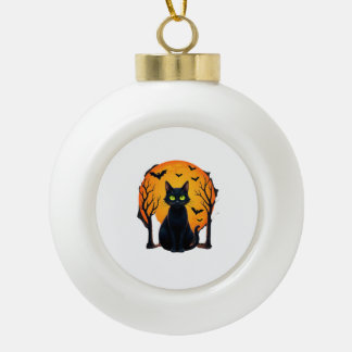 Boule En Céramique Costume de chat de Noël effrayant vintage Chat Rét