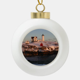 Boule En Céramique Coucher du soleil léger d'hiver de protubérance