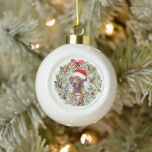 Boule En Céramique Couronne de Noël de Vizsla en Hongrie