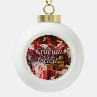 Boule En Céramique Crăciun fericit ! Joyeux Noël dans le wf roumain