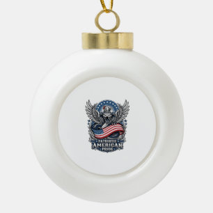 Boule En Céramique Crâne de serpent patriotique Liberté Bête Hybride