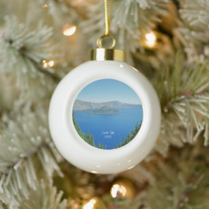 Boule En Céramique Crater Lake Oregon Photo Pittoresque
