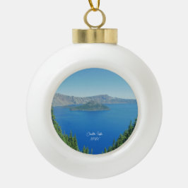 Boule En Céramique Crater Lake Oregon Photo Pittoresque