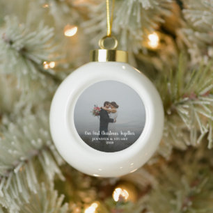 Boule En Céramique Créez votre propre première photo de Noël