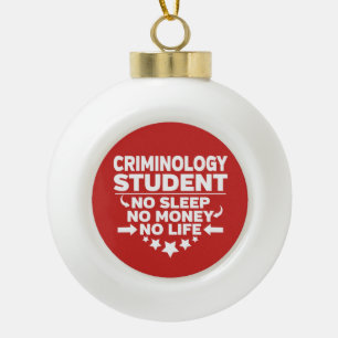 Boule En Céramique Criminologie Étudiant Pas de vie ou d'argent