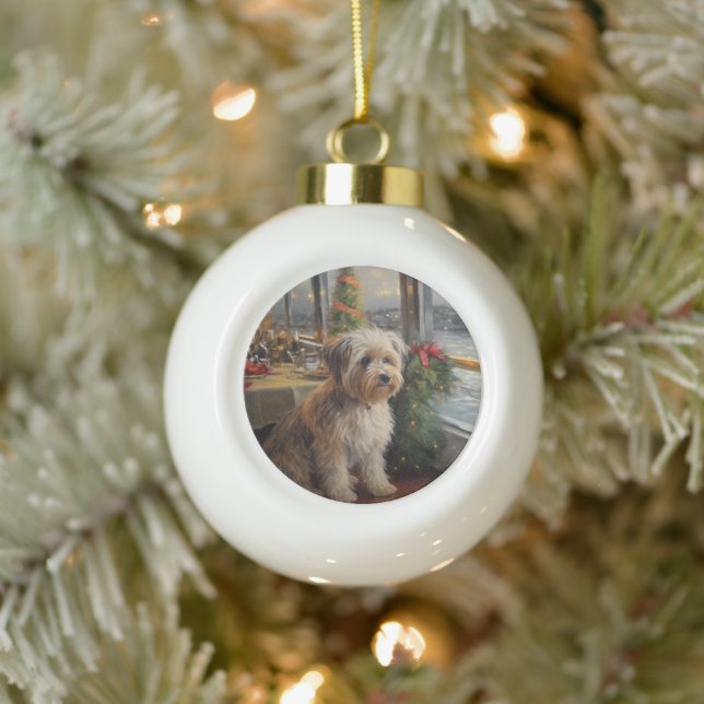 Boule En Céramique Croisière de Noël Biewsome Terrier : Pawsome Holid (Arbre)