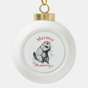 Boule En Céramique Cute Marmot Animal Thunder_Cove