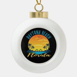 Boule En Céramique Daytona Beach Florida Palm Trees Beach