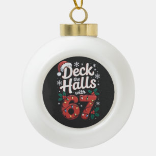 Boule En Céramique Décorez les salles avec 6 7 Noël drôle Six Sept 