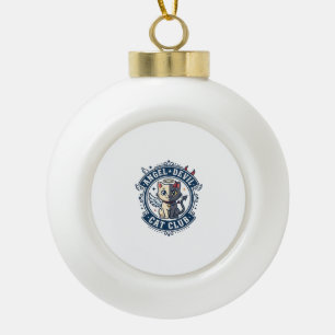 Boule En Céramique Diable Ange Chat Chat Maman Idée Cadeau - Diable A