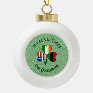 Boule En Céramique Diaspora africain Américain irlandais Trèfle Perso