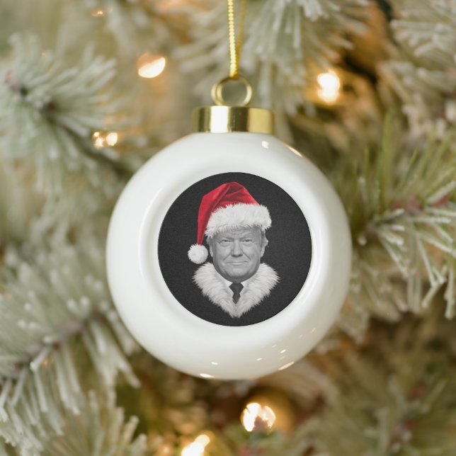 Boule En Céramique Donald Trump Christmas Funny Santa Hat Don (Arbre)