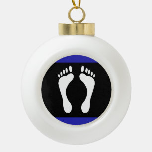 Boule En Céramique Drapeau de fierté de pied (empreinte de pied)