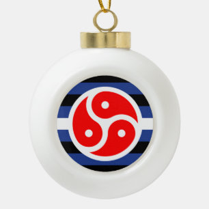 Boule En Céramique Drapeau de fierté de pratique du cuir
