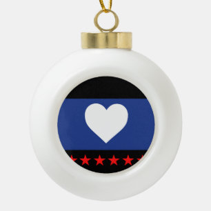 Boule En Céramique Drapeau de la Fierté du pied