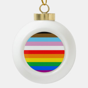 Boule En Céramique Drapeau de la fierté inclusif LGBTQ+