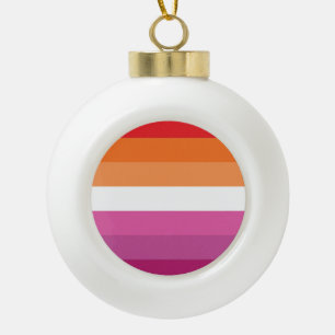Boule En Céramique Drapeau de la fierté lesbienne