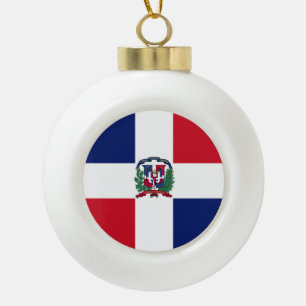 Boule En Céramique Drapeau de la République Dominicaine