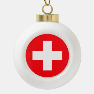 Boule En Céramique Drapeau de la Suisse