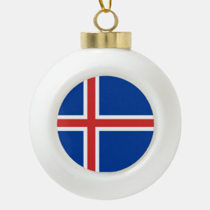 Boule En Céramique Drapeau de l'Islande