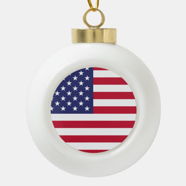Boule En Céramique Drapeau des États-Unis d'Amérique (Devant)