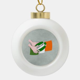 Boule En Céramique Drapeau Des Supporters De L'Équipe D'Irlande De Ru