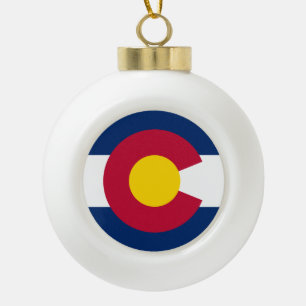 Boule En Céramique Drapeau d'état du Colorado