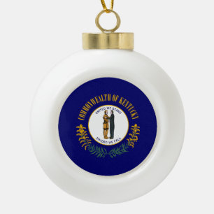 Boule En Céramique Drapeau d'état du Kentucky