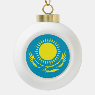 Boule En Céramique Drapeau du Kazakhstan
