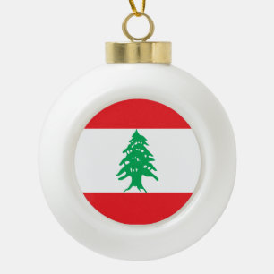 Boule En Céramique Drapeau du Liban
