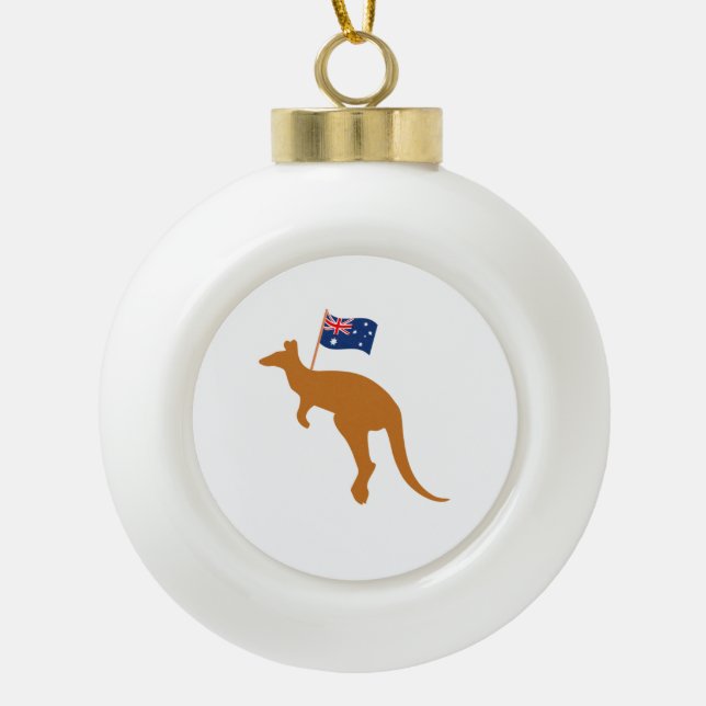 Boule En Céramique drapeau kangourou australien (Devant)