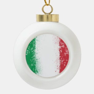 Boule En Céramique Drapeau peint Grunge Splatter d'Italie