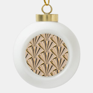 Boule En Céramique Echelles Art Déco : Glamour d'or géométrique