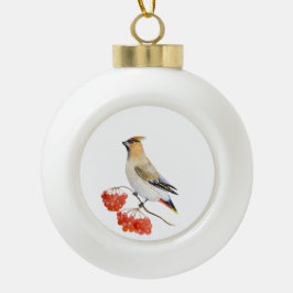 Boule En Céramique Écirage d'oiseaux de la forêt d'aquarelle