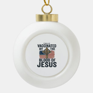 Boule En Céramique Entièrement vacciné par le sang de Jésus Patriotiq